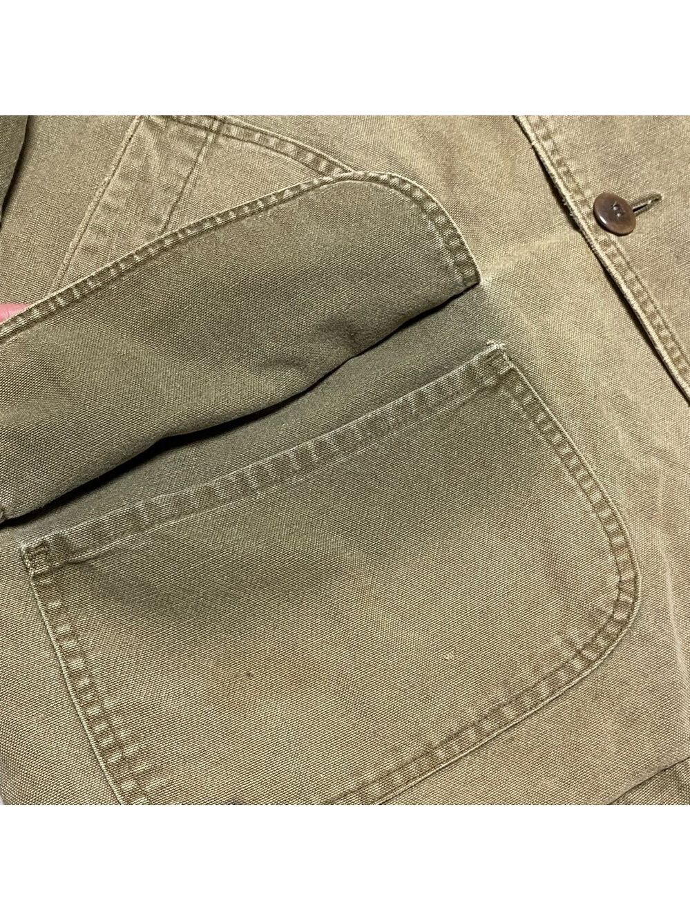 L.L. Bean Jacket Men's XL Tall Distressed Olive Green Barn Chore Coat lined - Picture 14 of 15